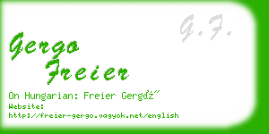 gergo freier business card